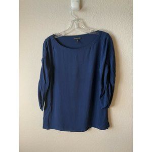 Eileen Fisher Regular Size XS 3/4 Sleeve Solid‎ Navy